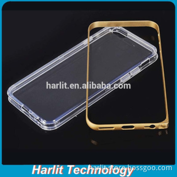 Ultra Slim Aluminum Bumper Frame With Protective TPU Back Case For iPhone 6